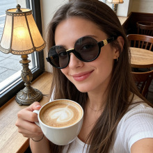 ins�¿�Sunglasses���СԲ��̫����Ů�߼���M��ī������С���۾�
