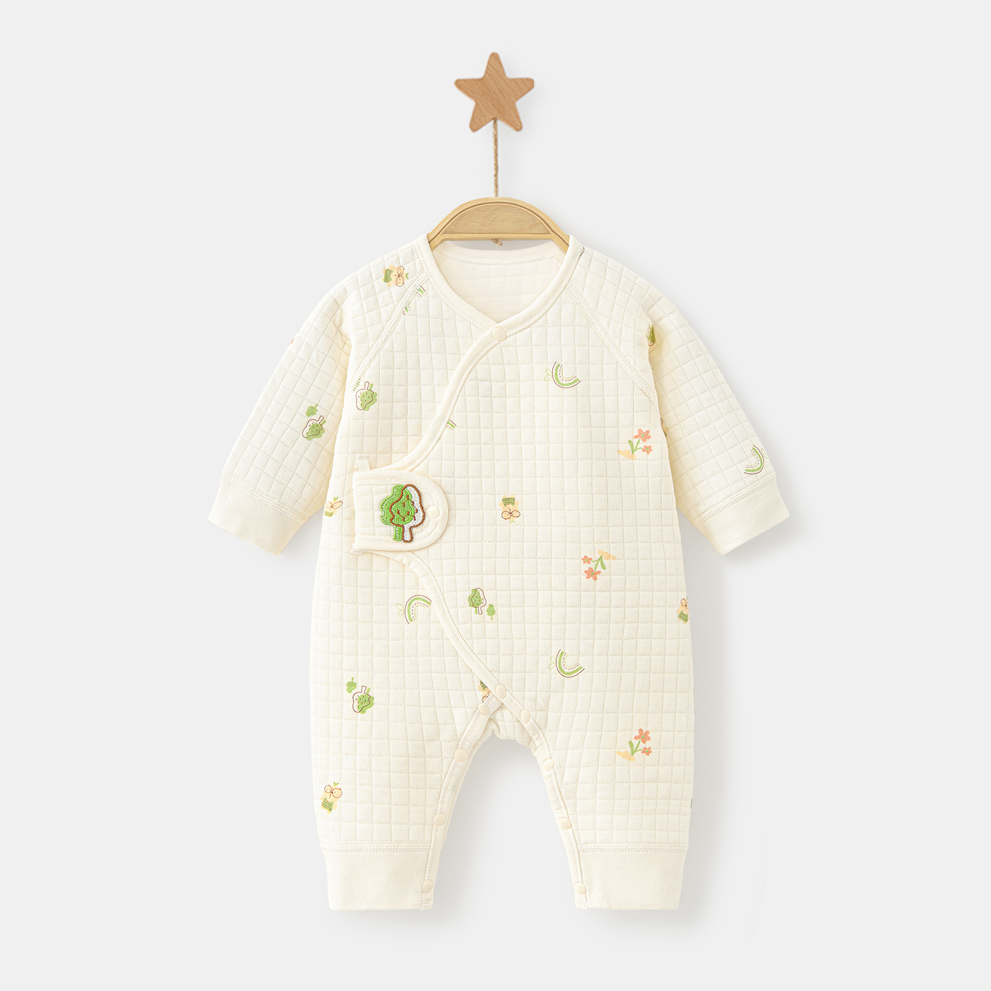Primavera, otoño, invierno, ropa para bebés recién nacidos, calentamiento, algodón intercalado, monje de marzo, ropa de base, bata de nacimiento, bata