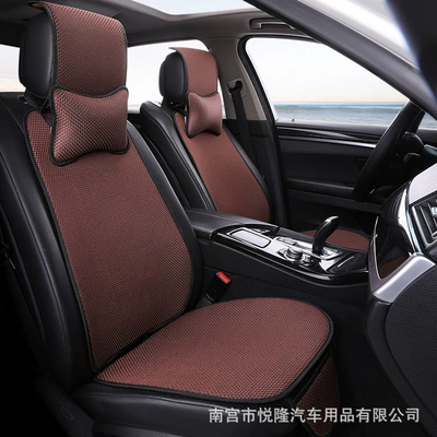 Multi-function pad – Ice Silk Seat Cushion - coffee-brown-standard-edition-for-driver-and-passenger-seats