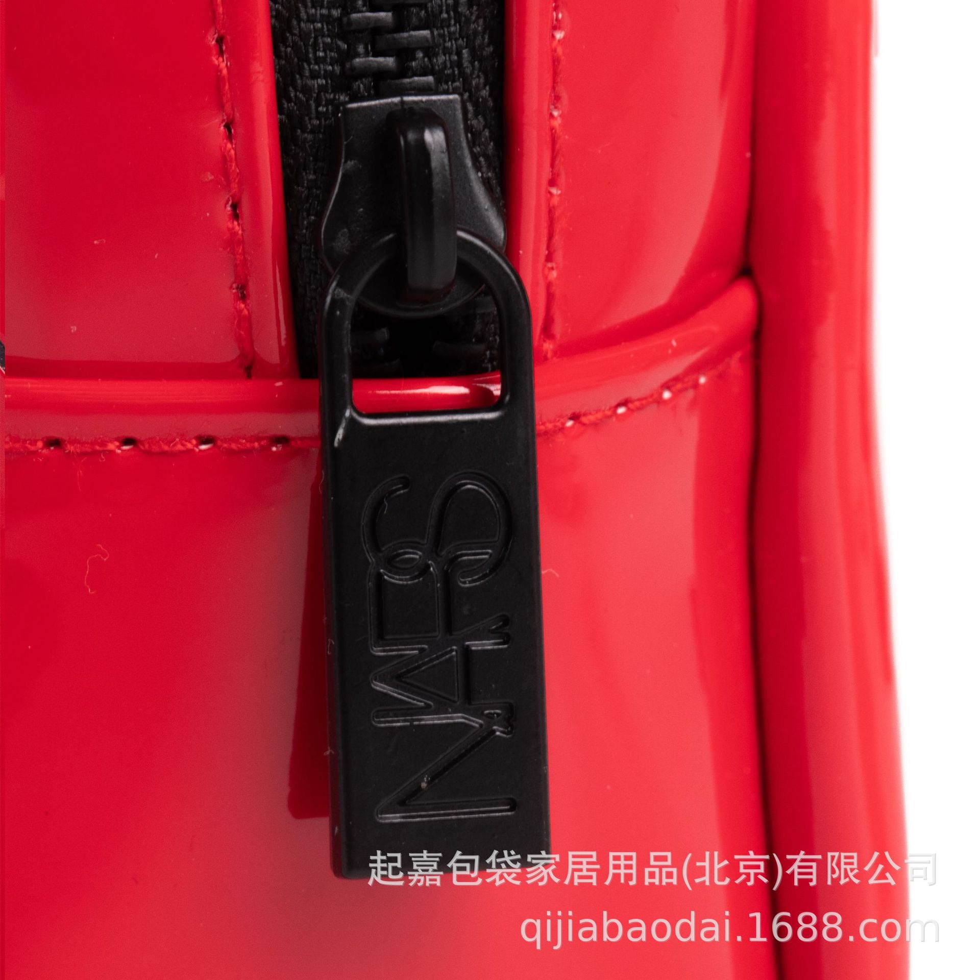 红色漆皮小号镜面pu皮口红包零钱包