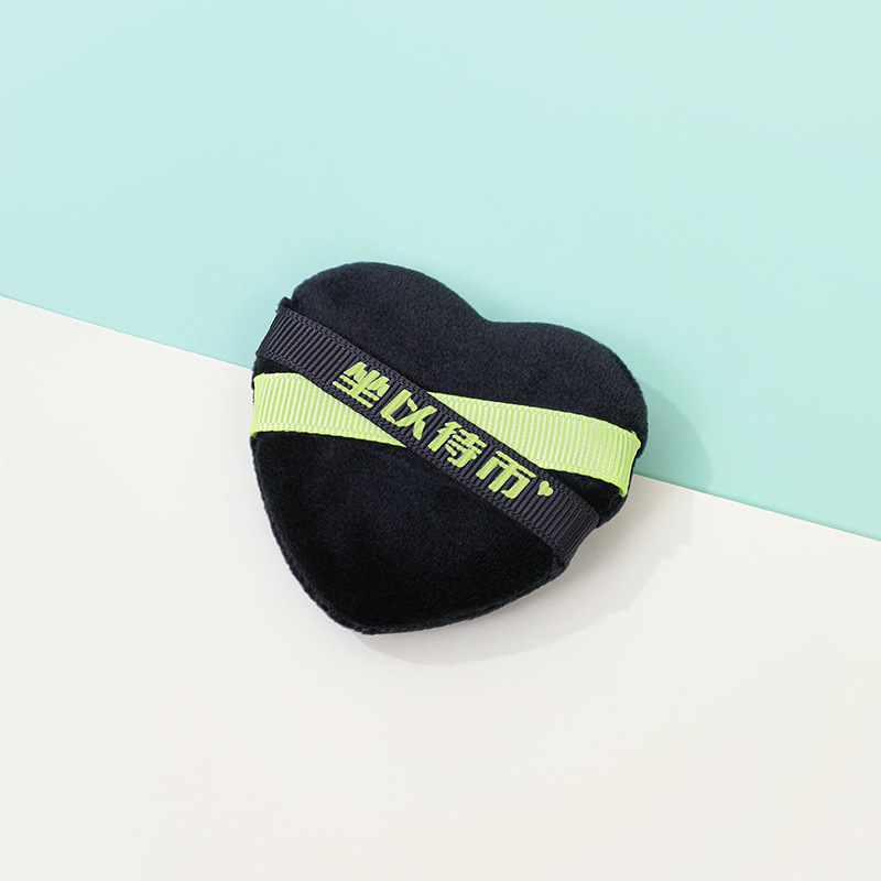 Piña negra triángulo marshmallow polvo super suave engrosado no comer polvo doble cinta amor