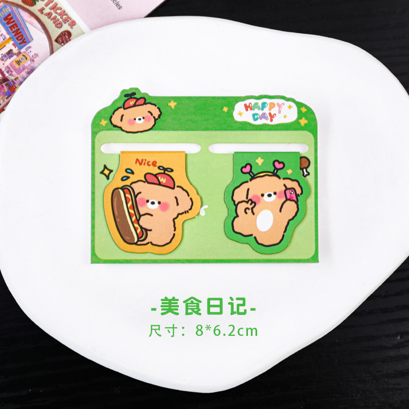 Dibujos animados perro travieso marcador magnético estudiante ins lindo libro página clip de aprendizaje creativo papelería recompensa pequeño regalo