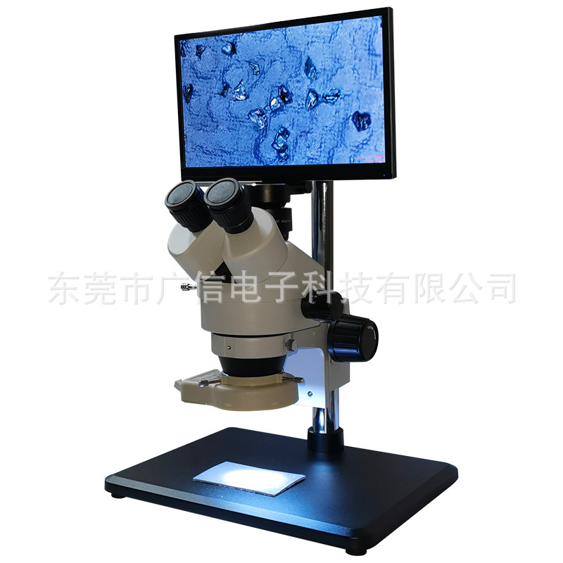 一手货源三目显微镜高清电子视频检查电子元件手机维修解剖教学
