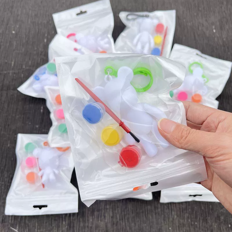 Keychain, gift box, children's materials set, DIY, graffiti
