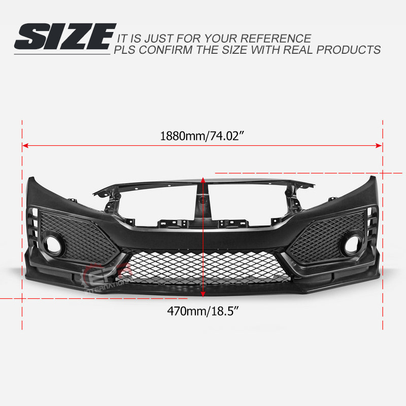 Suitable for Honda 10Th Generation Civic Fc Fk7 Front Bumper Modification Type R Model Modified Front Bumper