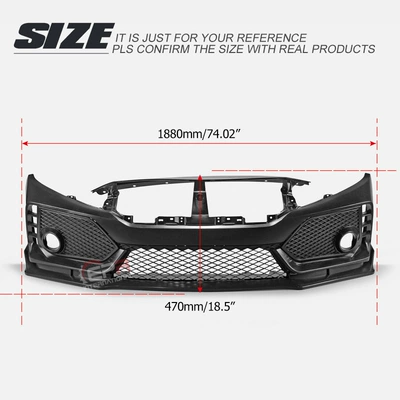 Big Surrounded Civic Fc Fk7 Front Bumper
