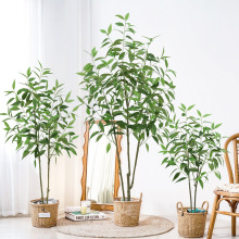 大型仿真桉树盆栽服装店植物盆景装饰室内客厅落地假绿植盆栽摆件