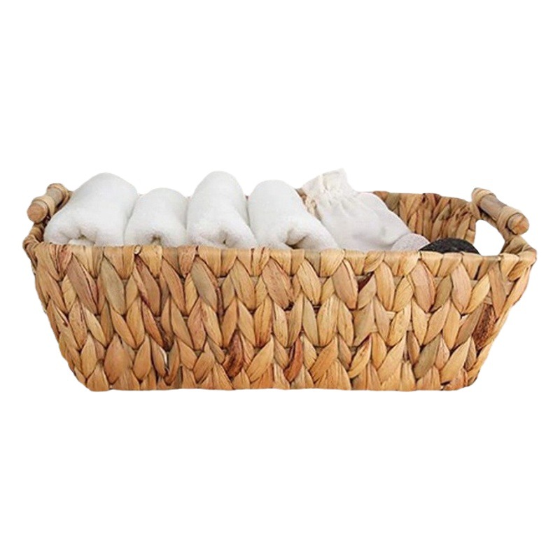 Cesta de almacenamiento de paja de ratán transfronteriza Estilo nórdico creativo hogar merienda juguete cesta de almacenamiento caja de almacenamiento de escritorio