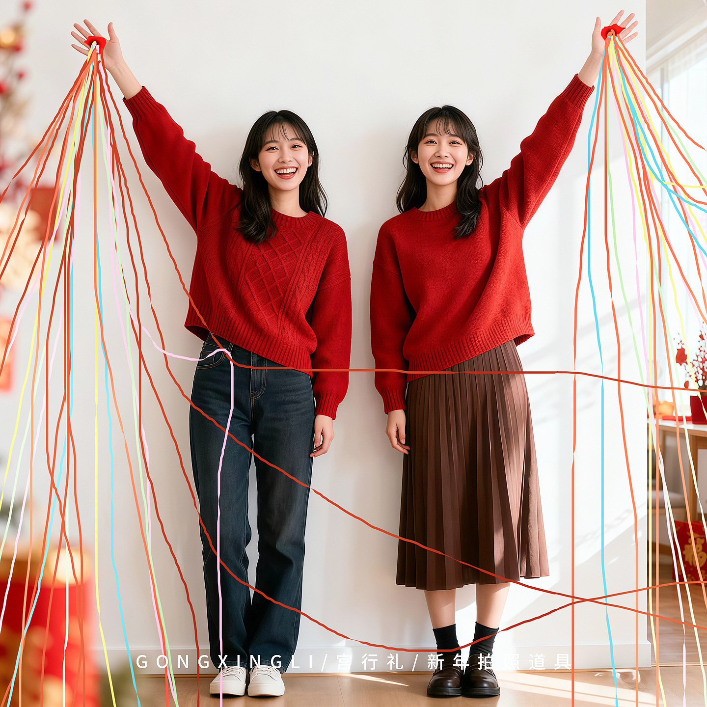 2026 Festival de Primavera Año Nuevo del Caballo Feliz Año Nuevo Fotografía Atmósfera Fuegos artificiales de mano Regalo mano tira cinta de Año Nuevo