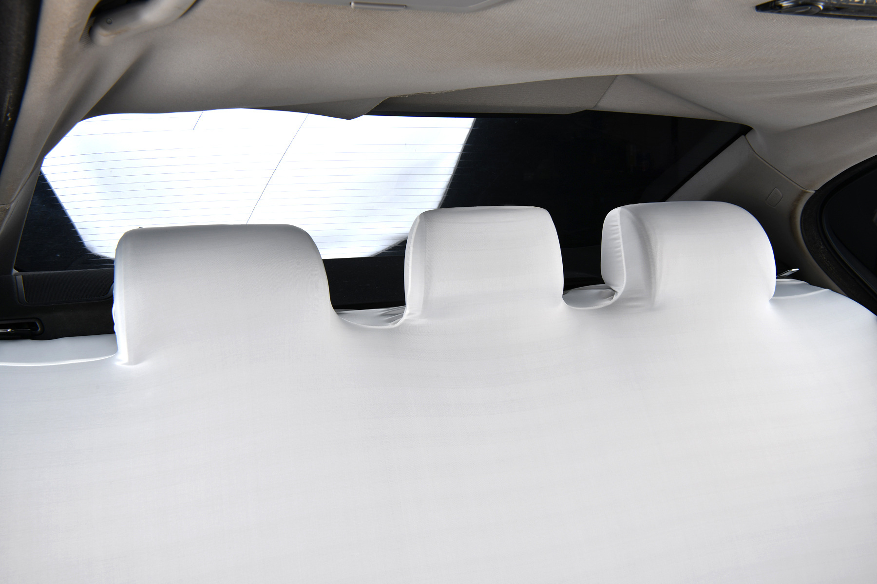 Elastic car cooling rear seat cushion cover, ice silk backrest seat cushion integrated seat protector, universal fit