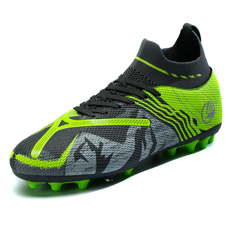 ShoeGlobe Cross-Border New Men And Women Students Long High-Top Broken Spikes Grass Training Football Shoes For Teenagers In Stock_voghion.com