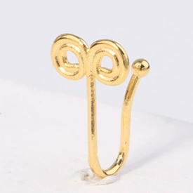 Fashionable nose piercing, diamond stone inlay, nose clip, European style
