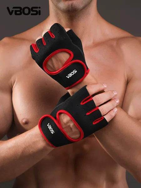 Fitness Gloves, Palm Protection, Anti-Slip, Anti-Callus, Half-Finger Stretch, Outdoor Cycling, Dumbbell Weightlifting Sports Gloves Wholesale