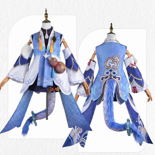 Collapse Star Dome Railway Holding Medicine Dragon Girl Bailu Cos Suit Animation Game Women's Suit Two-dimensional Cosplay Suit