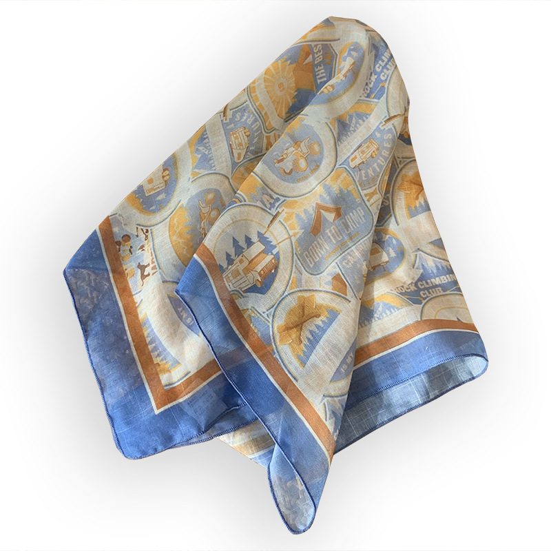 Buñuelo cuadrado de seda de alta sensación primavera y otoño flores cortas lindas dulces buñuelos pastorales buñuelos de collar buñuelos de pañuelo de bolsa de banda flotante