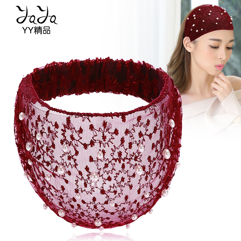 Cross-border Wholesale Hair Band Women's White Hair Covering Headscarf Wide-brimmed Pressed Hair Cover Japanese and Korean Hair Tie Headwear Hair Stamp Pearl Hair Stamp Cross-border Wholesale Hair Band Women's White Hair Covering Headscarf Wide-brimmed Pressed Hair Cover Japanese and Korean Hair Tie Headwear Hair Stamp Pearl Hair Stamp
