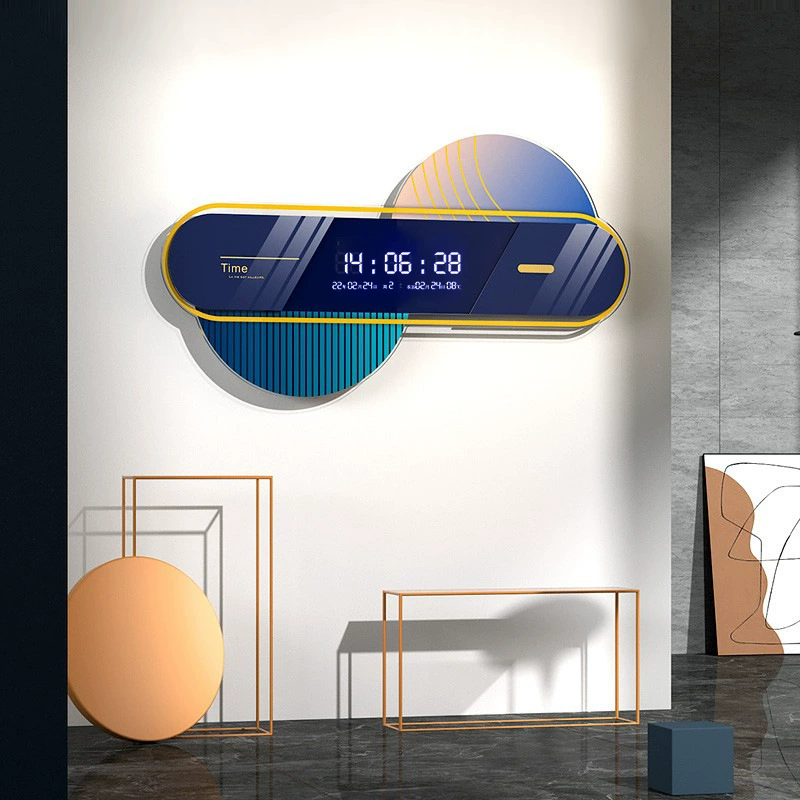 Настенные часы для трансграничной торговли, интернет-хит, для гостиной, в стиле лайт-люкс, простые, креативные, модные, декоративные, электронные, настенные, умные