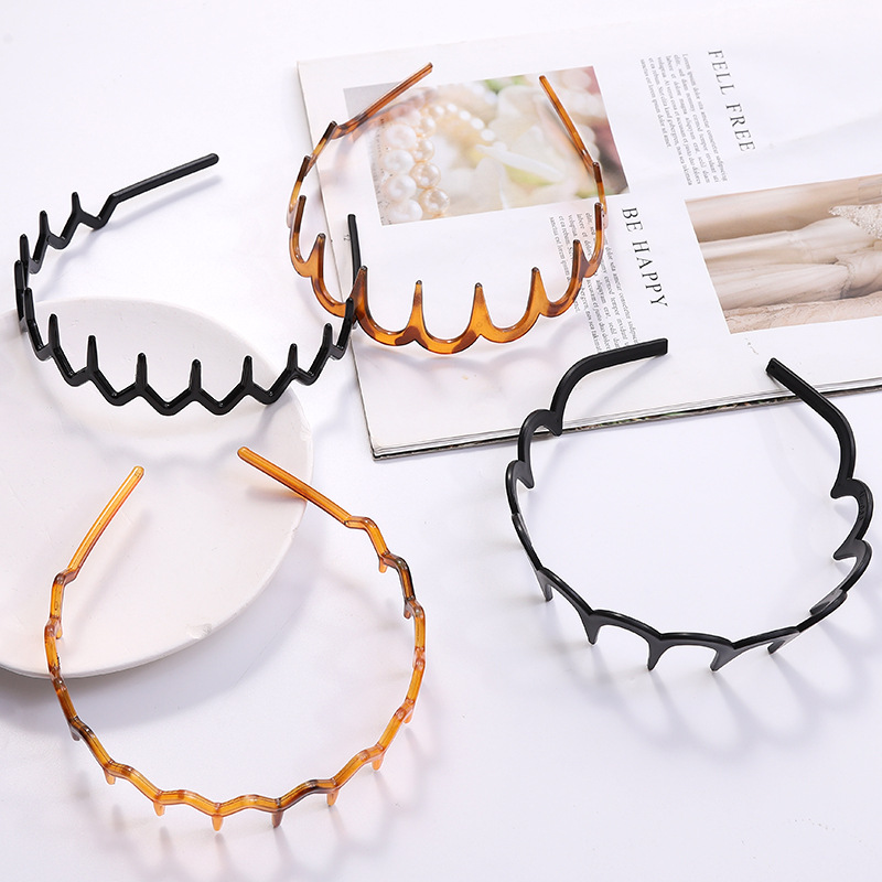 Fashion Waves Solid Color Plastic Hair Band 1 Piece display picture 2