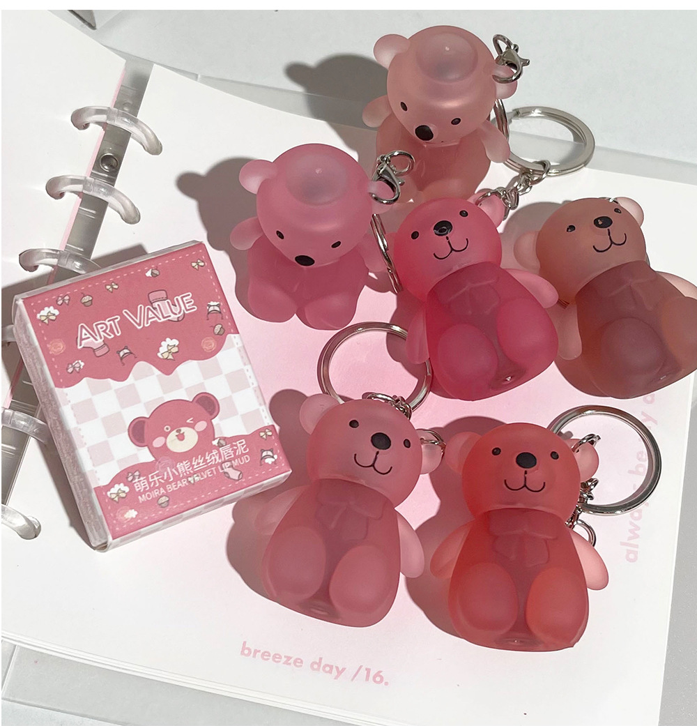 Art Value Cute Little Bear Velvet Lip Mud, soft mist, white and smooth lip glaze, low saturation color, versatile and affordable undefined
