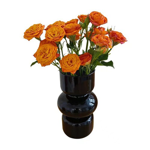 European retro glass vases wholesale living room office small vases flower vases high-end decorative crafts ornaments
