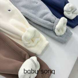 男女童韩版休闲运动裤中大童秋冬新款洋气纯色时髦保暖束脚长裤潮