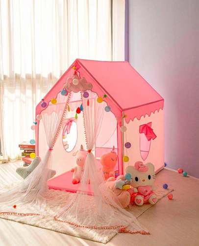 Bestselling Children's Little House Tent Game House Reinforced Metal Frame Indoor Boy Girl Princess Toy Castle
