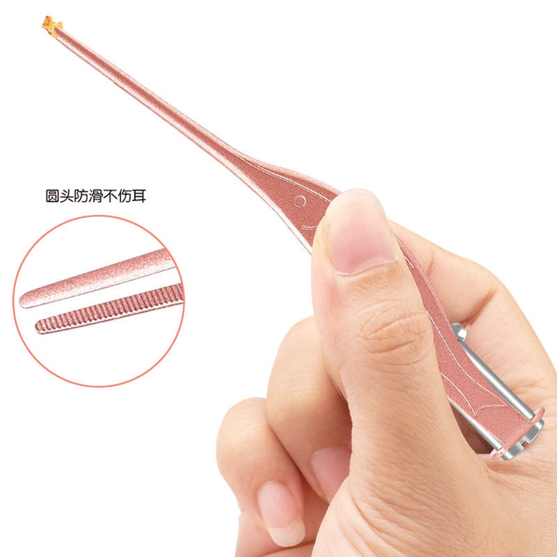 スポット発光耳かき、発光耳ピンセット、赤ちゃんの耳かき、耳垢ピンセットツールセット、ライト付き耳かき|undefined