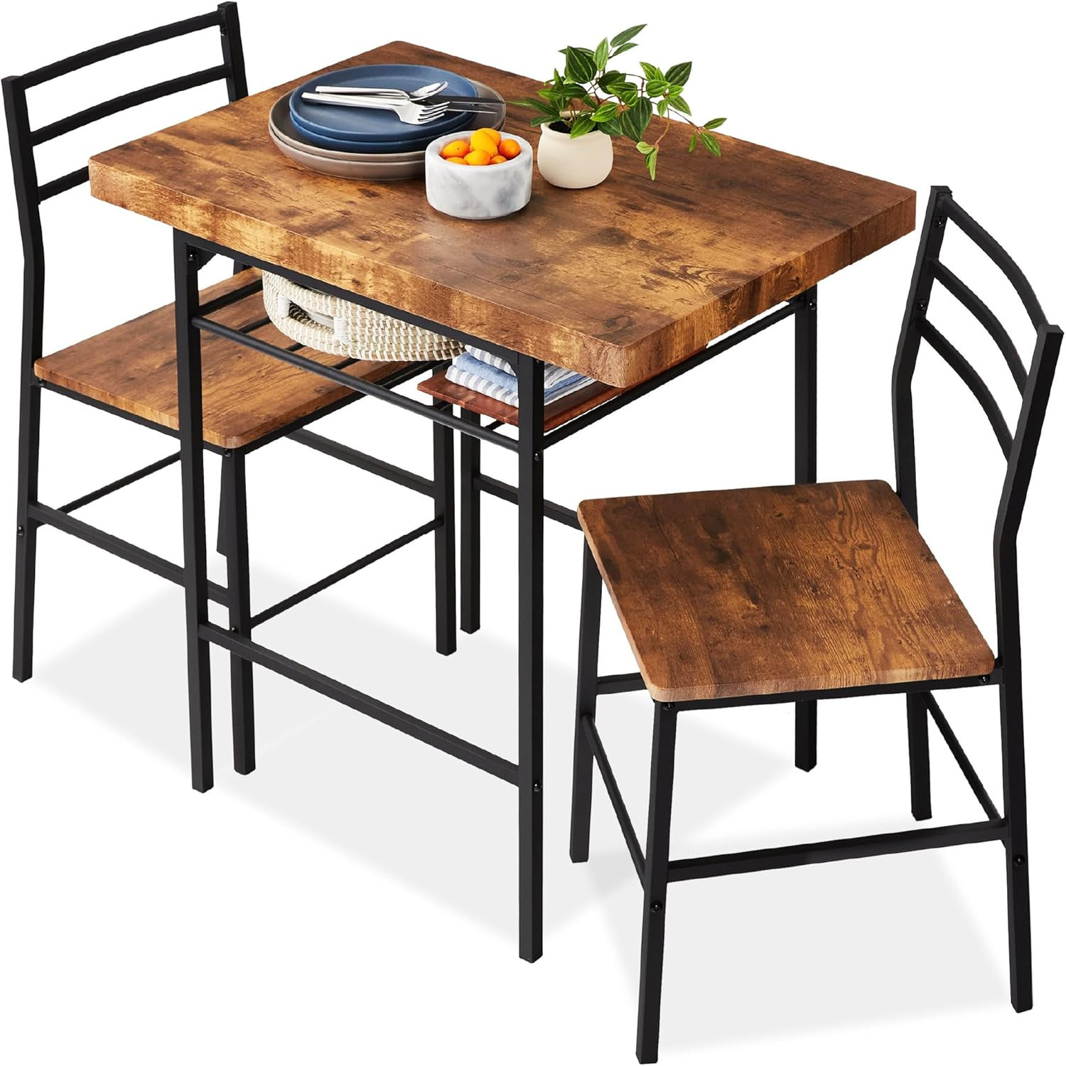 Amazon Modern Simple Dining Table Set Rectangular Dining Room Kitchen Table and Chairs Small Space Double Dining Table