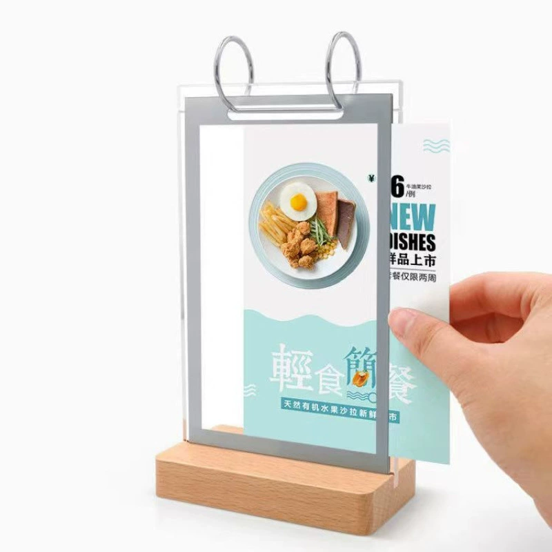 Деревянная листовая карта буковая настольная карта подставка a4 настольная карта подставка вкладки меню винных напитков цена ресторана цена карточка календаря