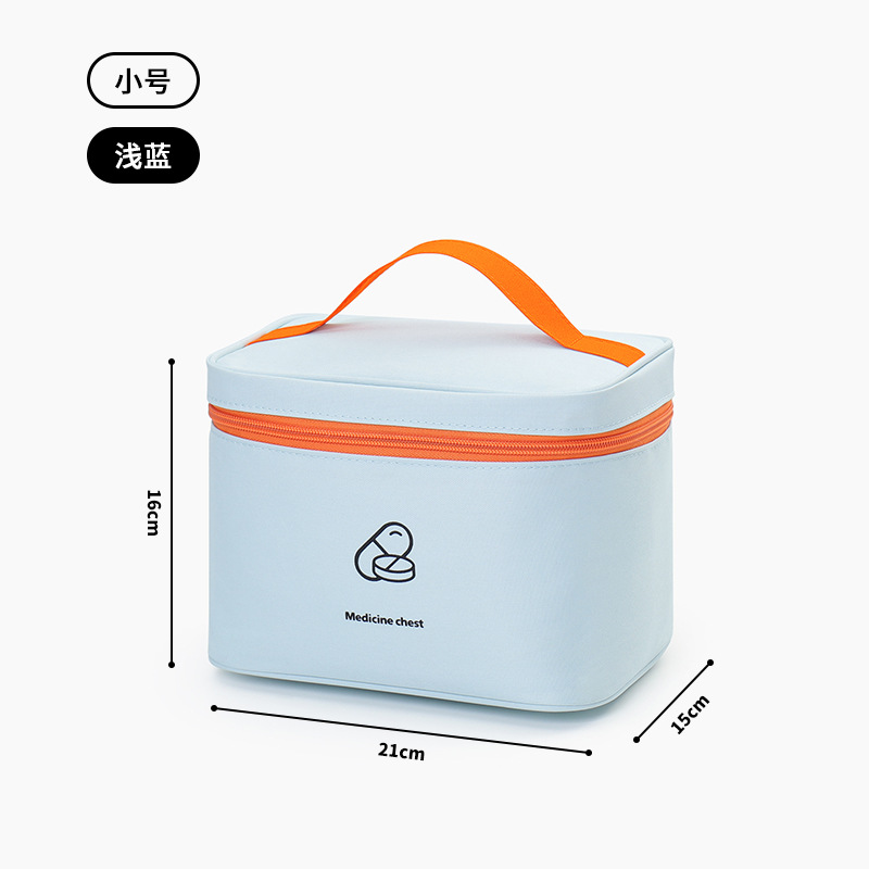 Bolsa de almacenamiento de medicamentos de doble capa de gran capacidad para viajes de negocios paquete de primeros auxilios casero paquete de medicina de emergencia paquete médico de prevención de epidemias