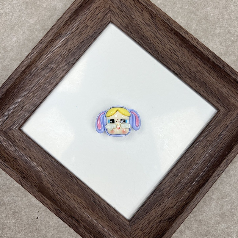 インターネット有名人の下駄アクセサリー泣いている赤ちゃんシリーズ diy 小さな女性警察官フラワーバブル下駄靴花樹脂靴アクセサリー|undefined