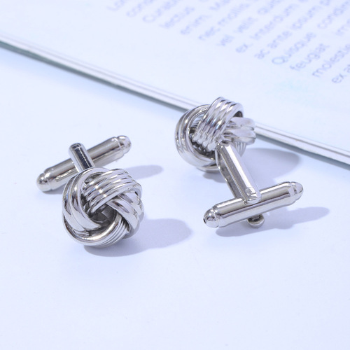 Ebay Cross-border New Product French-style Collar Buttons for Men, Braided Copper Sleeve Pins, Business Gift Manufacturer Wholesale