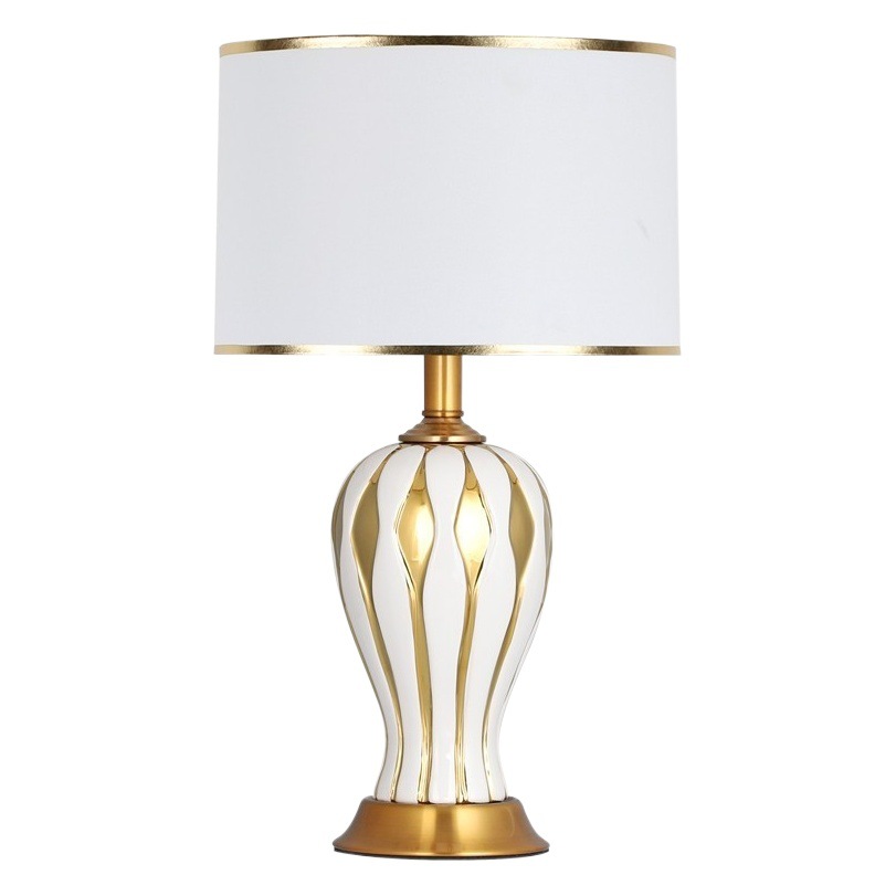 País americano lámpara de mesa de cerámica estudio dormitorio Retro Decoración cabecera modelo creativo habitación hogar lámpara de mesa Decoración