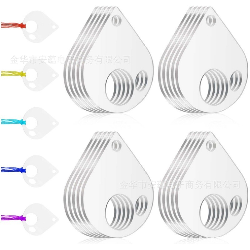10pcs Transparent Acrylic Cross Stitch Floss Organizer DIY Craft Pattern Sewing Thread Spool Storage Bag