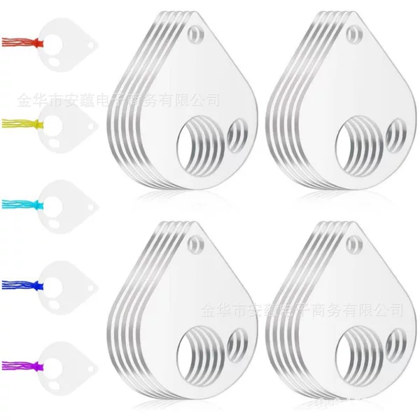 10pcs Transparent Acrylic Cross Stitch Floss Organizer DIY Craft Pattern Sewing Thread Spool Storage Bag