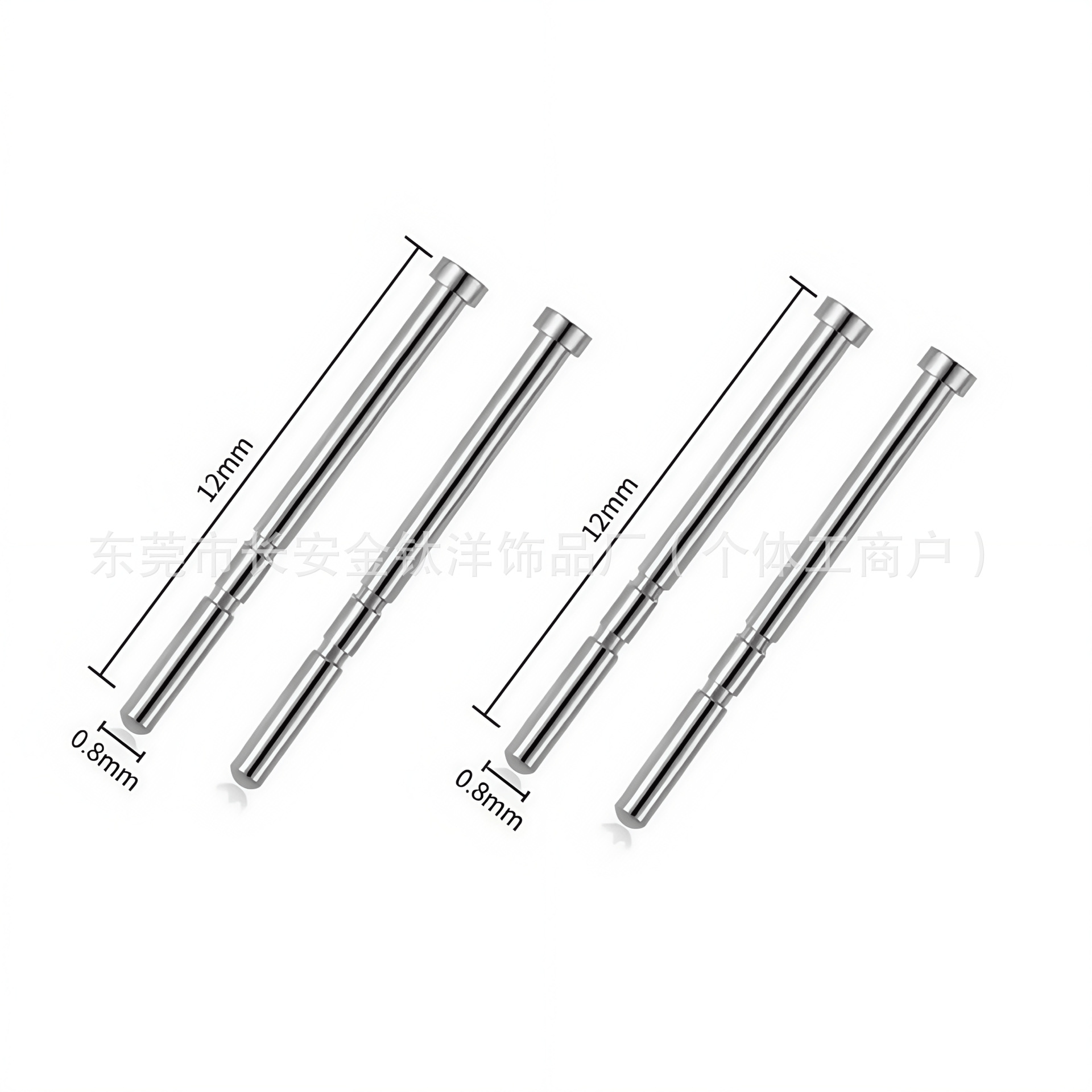 F136 Titanium 0.8mm Fine Needle Ear Care Stud - G23 Alloy Piercing Jewelry Earrings detail image 7