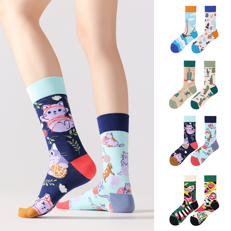 Cross-Border Popular Ab Couple Trendy Socks, Mandarin Duck Socks, Fun Jacquard Combed Cotton Socks Cross-Border Popular Ab Couple Trendy Socks, Mandarin Duck Socks, Fun Jacquard Combed Cotton Socks