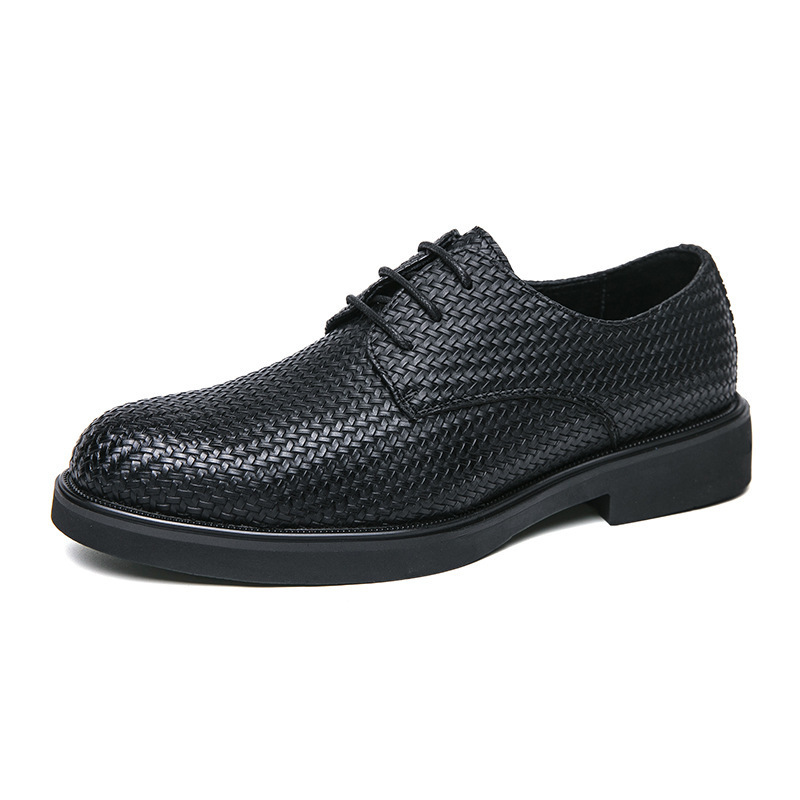 Zapatos de cuero para hombres de negocios casuales de moda británico novio coreano zapatos de boda de cuero para hombres zapatos de cuero de altura baja