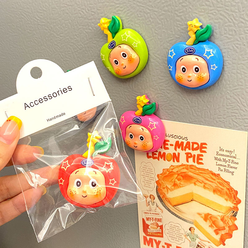 卡通星星男孩磁吸冰箱贴 树脂配件手工diy发夹手机链配饰饰品批发|undefined