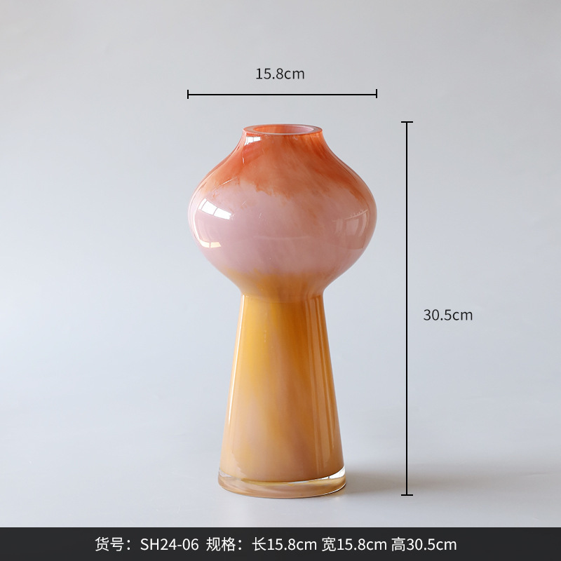 주황색, 보라색, 노란색 그라데이션 꽃기구 SH24-06