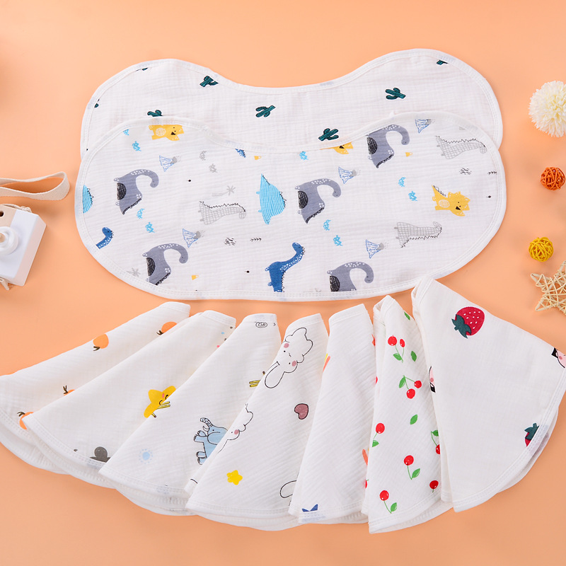 夏季新生儿拍嗝巾宝宝口水巾婴儿垫肩枕巾棉围嘴儿童防吐奶巾围兜|ms