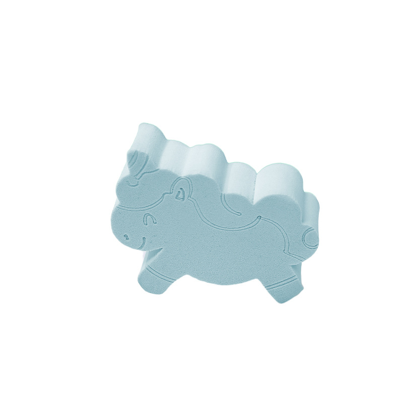 Unicornio personalizado polvo plano de animales no comer polvo seco y húmedo no de látex esponja de maquillaje huevo de maquillaje