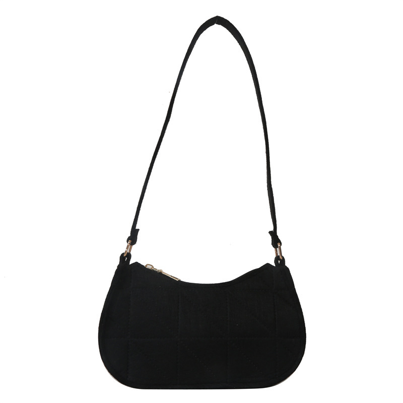 Bolsa de hombro de tela de moda de color sólido para mujeres 2023 verano nuevo aire extranjero bolsas de brazo rojas temperamento bolsas de moda