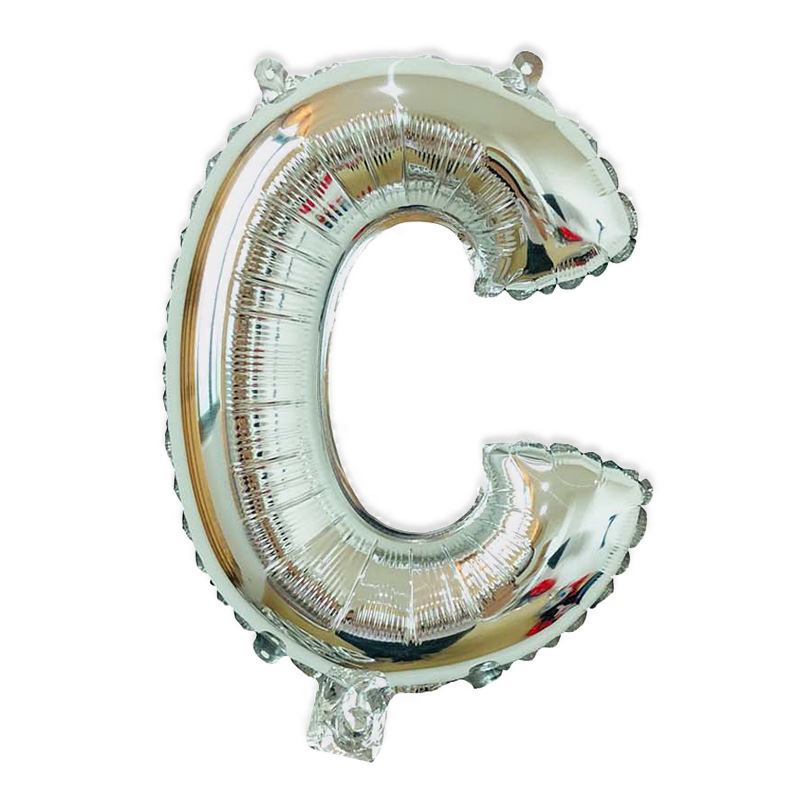 Globo de letra de película de aluminio de 16 pulgadas, versión americana en mayúsculas, cuerpo delgado, pinyin en inglés, decoración de caracteres, globo de papel de aluminio AZ al por mayor