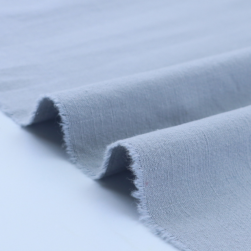 Tela de algodón lavado de bambú de lino artificial elástico tela de algodón de verano tejido de lino artificial artístico de la camisa de las mujeres