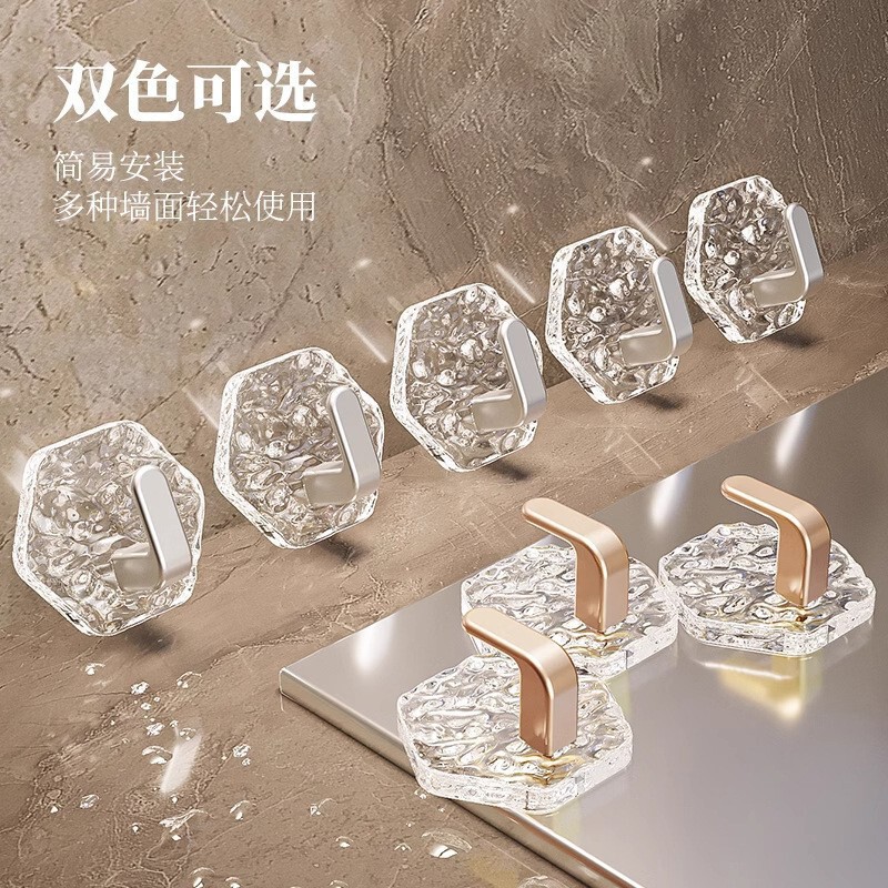 Water Wave Glacier Pattern Hexagonal Adhesive Traceless Hooks 10 Pieces Bathroom Punch-Free DIY Wall Hanging Adhesive Hooks Water Wave Glacier Pattern Hexagonal Adhesive Traceless Hooks 10 Pieces Bathroom Punch-Free DIY Wall Hanging Adhesive Hooks