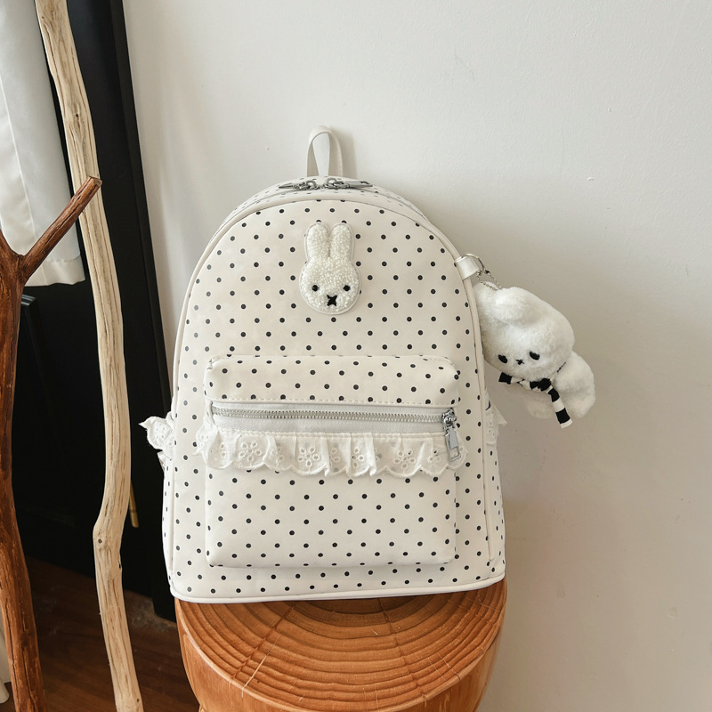 Nueva versión coreana dulce y linda mochila para mujeres de alta calidad, mochila para estudiantes de secundaria, arco, mochila fresca pequeña para mujeres