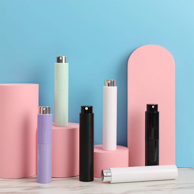 Perfume, plastic bottle, cosmetic glass liner for traveling, sprayer
