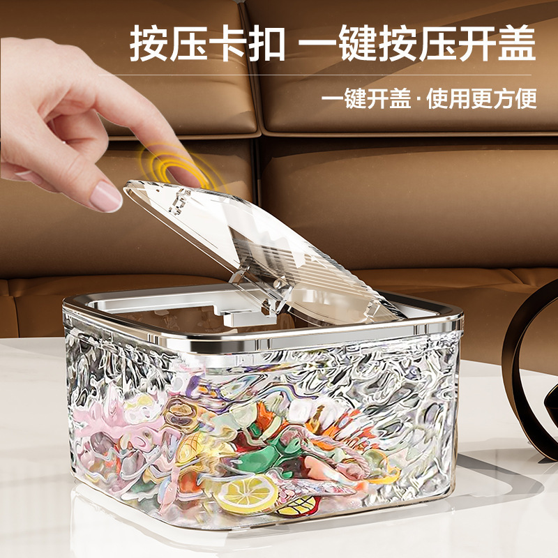 Press-type hair accessory storage box, desktop organizer for girls' hair clips, hair ties, hairpins, and rubber bands, transparent acrylic organizer Press-type hair accessory storage box, desktop organizer for girls' hair clips, hair ties, hairpins, and rubber bands, transparent acrylic organizer