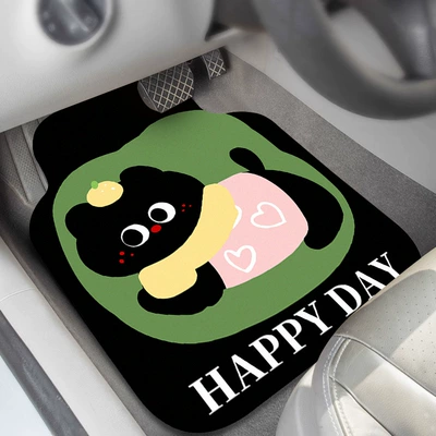 to Fit the Interior of the Car, Universal Foot Pad - green-kitten-6550cm-single-front-foot-pad